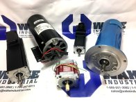 five industrial motors of various sizes
