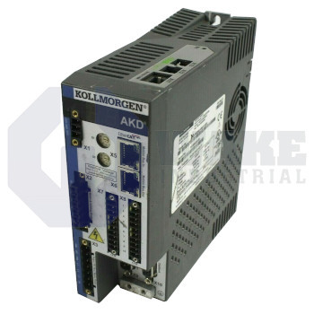 AKD-P00306-NBCC-I000 | The AKD-P00306-NBCC-I000 is manufactured by Kollmorgen as part of the AKD Servo Drive Series. These drives are fast, and flexible drives with features such as a drive continous output power of 1100 Watts and a rated supply voltage of 120/240 V. As well as, Rated output current of 3 A and a peak output current of 9 A. AKD drives offer the greatest output in a compact body. | Image