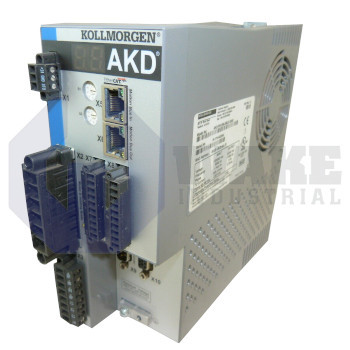 AKD-P01206-NBCC-0000 | The AKD-P01206-NBCC-0000 is manufactured by Kollmorgen as part of the AKD Servo Drive Series. These drives are fast, and flexible drives with features such as a drive continous output power of 4000 Watts and a rated supply voltage of 120/240 V. As well as, Rated output current of 12 A and a peak output current of 30 A. AKD drives offer the greatest output in a compact body. | Image