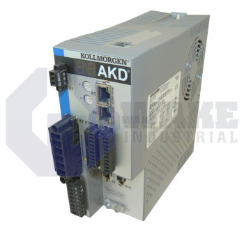 AKD-P01206-NBEC-0000 | The AKD-P01206-NBEC-0000 is manufactured by Kollmorgen as part of the AKD Servo Drive Series. These drives are fast, and flexible drives with features such as a drive continous output power of 4000 Watts and a rated supply voltage of 120/240 V. As well as, Rated output current of 12 A and a peak output current of 30 A. AKD drives offer the greatest output in a compact body. | Image
