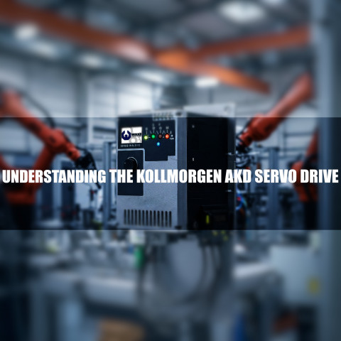 Picture of an AKD Servo Drive with the Wake Industrial Logo