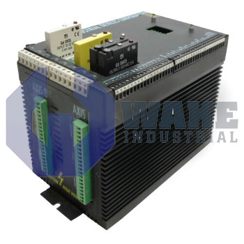 B8962 NP-LMTR | The B8962 NP-LMTR is part of B8000 Brushless Servo Smart Drive a retired Kollmorgen series. The B8962 NP-LMTR features 8 Programmble Inputs and 8 Programmble Outputs. This drive also withstands 5A continuous, 10A Peak motor output and an input power of 90-240 VAC single phase, 50/60 Hz. 1150 VA Max. | Image
