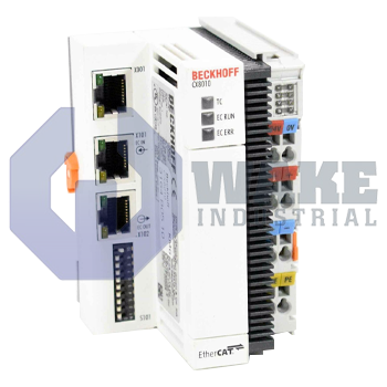 CX8190 | CX8190 is a CX8100 series Embedded PC manufactured by Beckhoff. CX8190 supports protocols such as real-time Ethernet or EAP. This PC's dimensions (W x H x D) are 71 mm x 100 mm x 73 mm, it weighs 230 g, and it features an ARM Cortex-A9, 800 MHz processor and 512 MB DDR3 RAM storage. | Image
