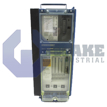 DDC01.1-K050A-DL30-01-FW | The DDC01.1-K050A-DL30-01-FW Servo Compact Controller is anufactured by Rexroth Indramat Bosch. This controller has a Air, Natural Convention  cooling type, a rated current of 50 A and a Standard (50 A? 200 A rated current) Noise Emission at Motor. This DDC Controller has a(n) Single Axis Positioning Control Command Module. | Image