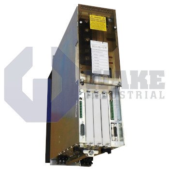 DDS02.1-A100-D | The DDS02.1-A100-D Servo Drive is manufactured by Bosch Rexorth Indramat. The drive operates with External Cooling, 100A rated current, and Digital Servo Feedback. | Image