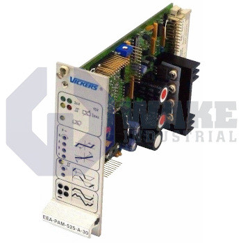 EEA-PAM-525-A-30 | EEA-PAM-525-A-30 Power Amplifier Card Series for Proportional Control Valves manufactured by Vickers. This EEA-PAM-525-A-30 Card is For Proportional Valve K*G4V-3/5 Non-feedback valves and has a Power (Input) Supply of 24V DC. | Image