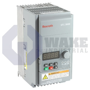 EFC3600-1K50-1P2-MDA-7P-NNNN | The EFC3600-1K50-1P2-MDA-7P-NNNN Frequency Converter is manufactured by Rexroth Indramat Bosch. The unit is equipped with 1.5kW of Continuous power, 240V connection voltage, and a Modbus Communication module. | Image
