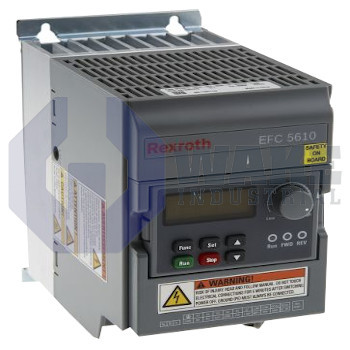 EFC5610-0K40-3P4-MDA-7P-NNNNN-L1NN | The EFC5610-0K40-3P4-MDA-7P-NNNNN-L1NN Frequency Converter is manufactured by Rexroth Indramat Bosch. The unit is equipped with 0.4kW of Continuous power, 480V connection voltage, and a Modbus Communication module. | Image