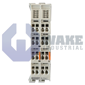 EL7332 | EL7332 is an EL7xxx series Motor Terminal manufactured by Beckhoff. This terminal weighs approx. 50 g, and features Direct Motor Connection technology with an output current of 1 A and an inductive load type that supports DC brush motors. | Image