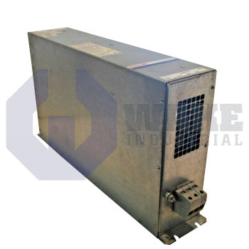 HNF01.1A-F240-E0051-A480-NNNN | The HNF01.1A-F240-E0051-A480-NNNN Mains Filter is manufactured by Rexroth Indramat Bosch. This filter has an Industrial Area EMC Area Per DIN EN and a Feeding Units only supply unit. The nominal current for this mains filter is 51 and the Mains Connecting Voltage is AC 400-480v. | Image