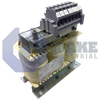 HNL05.1R-0040-N0471-N-A5-NNNN | The HNL05.1R-0040-N0471-N-A5-NNNN Mains Choke from Bosch Rexroth works in harmony with Converters and feeding supply units to achieve higher continuous power in the DC bus. These mains chokes will also reduce harmonics in the line current, preventing interfering system perturbations. | Image