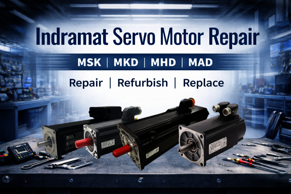 This is a banner for Indramat Servo Motor Repair.