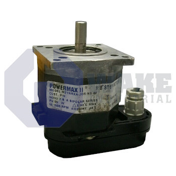 M21NRXA-JDS-NS-02 | The M21NRXA-JDS-NS-02 by Pacific Scientific is part of the PowerMax II M Motor Series. The M21NRXA-JDS-NS-02 is a NEMA mounting motor featuring a holding torque of 0.99 Nm and a rated current of 5.6 Amps DC. It also holds a phase resistance of 0.92 ohms +/- 10% and phase inductance of 0.70 mH Typical. | Image