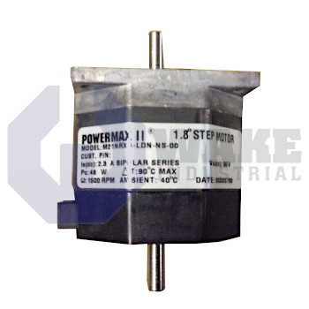 M21NRXB-LDN-NS-00 | The M21NRXB-LDN-NS-00 by Pacific Scientific is part of the PowerMax II M Motor Series. The M21NRXB-LDN-NS-00 is a NEMA mounting motor featuring a holding torque of 0.97 Nm and a rated current of 4.6 Amps DC. It also holds a phase resistance of 1.28 ohms +/- 10 % and phase inductance of 0.32 mH Typical . | Image