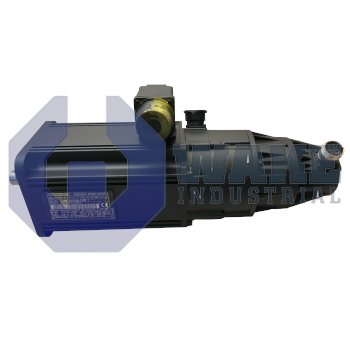 MAC071B-0-PS-4-C-095-R-0-WI517LV | MAC Permanent Magnet Motor manufactured by Rexroth, Indramat, Bosch. This motor has a power connecter on Side A. This motor also includes a Not Equipped encoder and a Not Equipped blocking brake. | Image