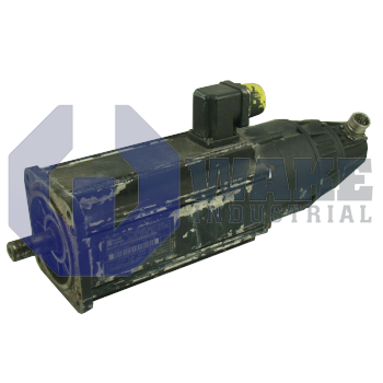 MAC071C-0-JS-4-C-095-B-0-WI520LV-S002 | MAC Permanent Magnet Motor manufactured by Rexroth, Indramat, Bosch. This motor has a power connecter on Side A. This motor also includes a Shock-Dampered encoder and a Standard blocking brake. | Image