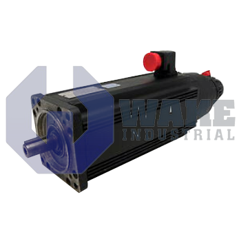 MAC090C-0-GD-4-C-110-A-1-WI520LV-S001 | MAC Permanent Magnet Motor manufactured by Rexroth, Indramat, Bosch. This motor has a power connecter on Side B. This motor also includes a Standard Mounting encoder and a Standard blocking brake. | Image