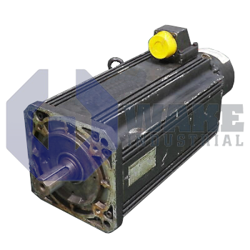 MAC090C-1-KD-4-C-130-A-0-WI520LV-S011 | MAC Permanent Magnet Motor manufactured by Rexroth, Indramat, Bosch. This motor has a power connecter on Side A. This motor also includes a Standard Mounting encoder and a Standard blocking brake. | Image