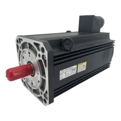 This is the MSK100C-0300-NN-M1-BP2-NNNN by Bosch Rexroth Indramat, angled for aesthetics.