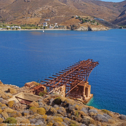 The image shows a bridge overlooking the Pacific, with the blog title: Where to Buy Pacific Scientific Legacy Products!