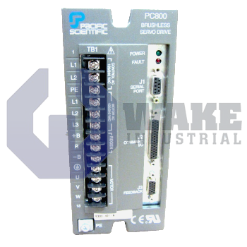 PC833-XYZ-A | PC/PCE800 Series Servo Drive manufactured by Pacific Scientific. This Servo Drive features a Power Level of 3.6A RMS cont. @ 25-40 degrees C, 10.6A RMS peak along with a Command Interface Designation of RS-232/485, +/-V dc, Step/Dir., Indexing. | Image