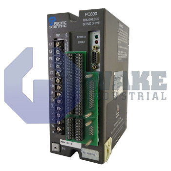 PC834-001-N | PC/PCE800 Series Servo Drive manufactured by Pacific Scientific. This Servo Drive features a Power Level of 7.1A RMS cont. @ 25-40 degrees C, 21.2A RMS peak along with a Command Interface Designation of SERCOS Network. | Image