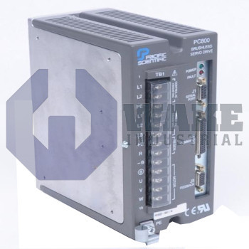 PC834-105-N | PC/PCE800 Series Servo Drive manufactured by Pacific Scientific. This Servo Drive features a Power Level of 7.1A RMS cont. @ 25-40 degrees C, 21.2A RMS peak along with a Command Interface Designation of SERCOS Network. | Image