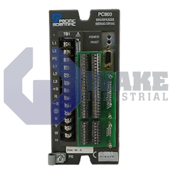 PC844-001-N | PC/PCE800 Series Servo Drive manufactured by Pacific Scientific. This Servo Drive features a Power Level of 7.1A RMS cont. @ 25-40 degrees C, 21.2A RMS peak along with a Command Interface Designation of SERCOS Network. | Image