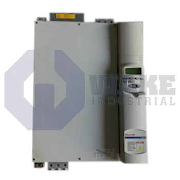 RD52.1-5B-075-L-NN-FW | The RD52.1-5B-075-L-NN-FW AC Drive Converter is manufactured by Bosch Rexroth Indramat. This device operates with a nominal connecting voltage of 3 x AC 500 V, has a power rating of 75 kW, and utilizes a forced air cooling mechanism. | Image