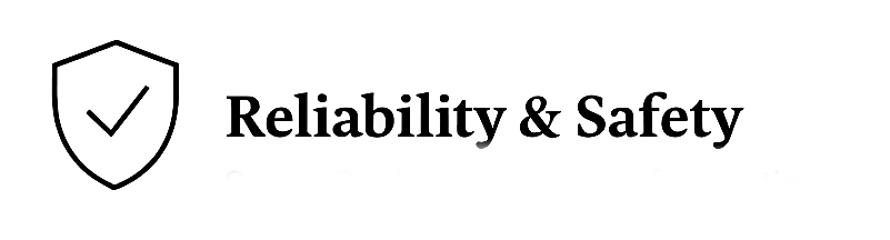 This image reads reliable and safe