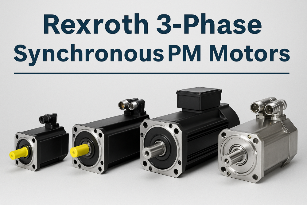 This is an image detailing synchronous Rexroth motors.