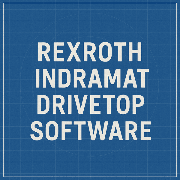 This is a splash image that says "Rexroth Indramat DriveTop Software" for download and installation instruction.