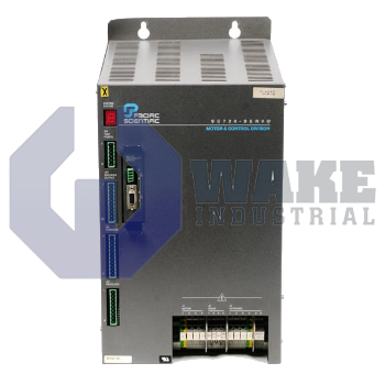 SC725A-001-PM72012 | SC720 Series Servocontroller manufactured by Pacific Scientific. This Servocontroller features a Power Level Code of 30A cont./60A peak along with a Option Code of 12 bit RDC (+/- arcmin, 1024 ppr). | Image