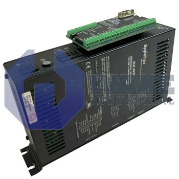 SS2000-S40RE\1153MT | The SS2000-S40RE\1153MT was manufactured by Kollmorgen as part of their SS200 SLO-SYN Drives. It features an input range of 90 - 132 VAC and a 5 amperes AC current. The SS2000-S40RE\1153MT also features a 250 Volts, 8 amperes fuse rating. | Image