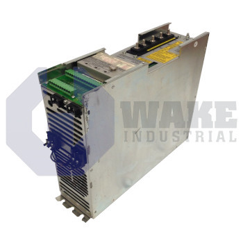 TDM 1.3-100-300-W1-000/S100 | The TDM 1.3-100-300-W1-000/S100 Servo Control drive is manufactured by Bosch Rexroth Indramat. The drive operates with a type current of 100 A, DC 300 V link circuit voltage, a Built in Fan cooling system, and its Rated Connection Voltage for Built-in Fan is Generated within Unit. | Image