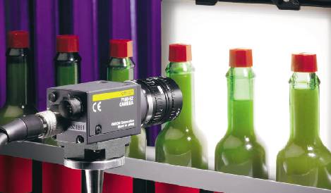 tobasco, Figure 1- Machine Vision Camera Scanning Tobasco Bottles