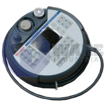 VCH08.1-EAB-064ET-A10-064-D4-E1-PW | The VCH08.1-EAB-064ET-A10-064-D4-E1-PW Hand Control Device is manufactured by Rexroth Indramat Bosch. This device a Memory Capacity of 64Mb and has a Standard Ethernet interface. The Nominal Connection Voltage is 24 VDV and there is also an Additional Option, a USB Interface. | Image