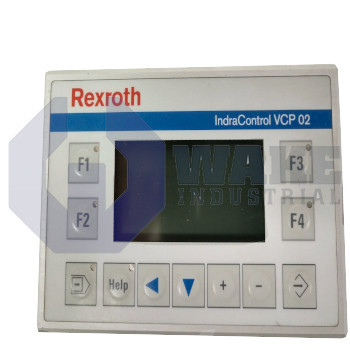 VCP02.2DRN-003-NN-NN-PW | The VCP02.2DRN-003-NN-NN-PW screen panel is manufactured by Bosch Rexroth Indramat. This panel operates with 24 V DC supply voltage, 256 KByte Flash application memory, 11 Keys, and a maximum voltage of 30.2 V. | Image