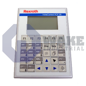 VCP05.1BSN-DN-NN-PW | The VCP05.1BSN-DN-NN-PW screen panel is manufactured by Bosch Rexroth Indramat. This panel operates with 24 V DC supply voltage, 3 MB application memory, 30 Keys, and a maximum voltage of 30 V. | Image