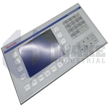 VCP20.1BUN-256IB-NN-PW | The VCP20.1BUN-256IB-NN-PW screen panel is manufactured by Bosch Rexroth Indramat. This panel operates with 24 V DC supply voltage, 3 MB application memory, 40 Keys, and a maximum voltage of 30 V. | Image