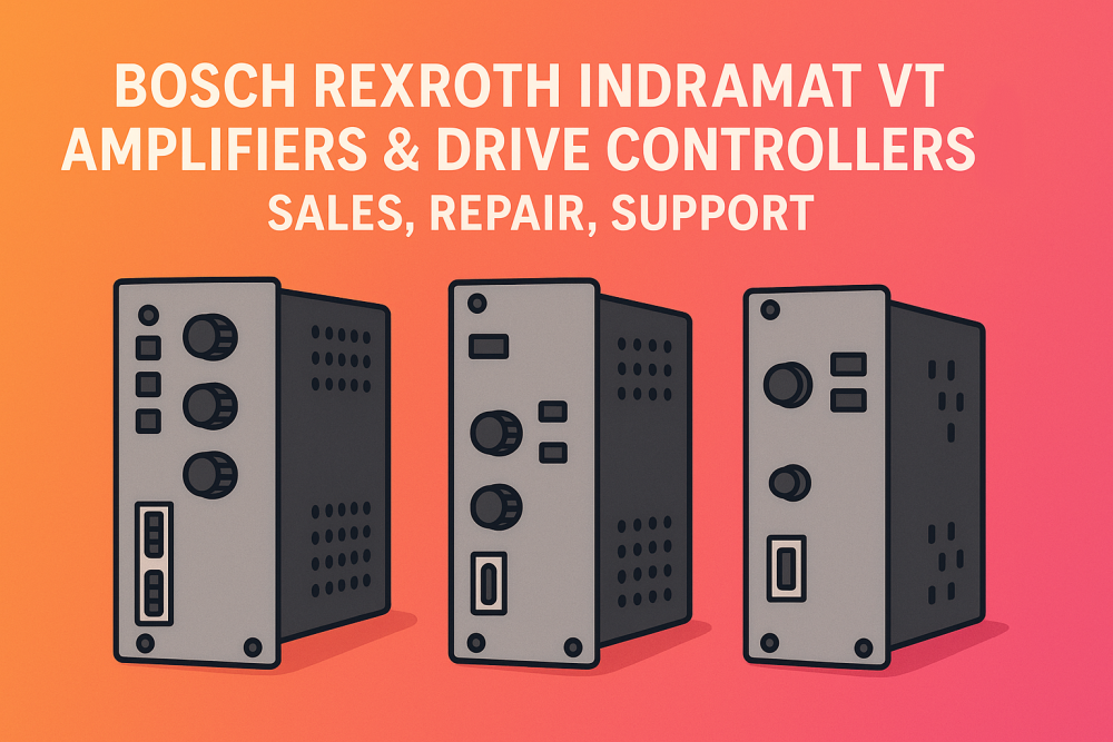 This is an aesthetic banner image for VT Amplifiers from Bosch Rexroth Indramat.