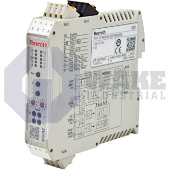 VT-MSPA2-20-A5-000-000 | The VT-MSPA2-20-A5-000-000 amplifier module is manufactured by Bosch Rexroth Indramat. This unit weighing 0.14 kg operates with 24 VDC supply voltage, < 48 W power consumption, and < 2 A current consumption. | Image