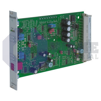 VT-VSPA1-2-1X-V0-0 | The VT-VSPA1-2-1X-V0-0 amplifier card is manufactured by Bosch Rexroth Indramat. This unit has a 10 to 19 component series designation, and operates with at max 50 VA power consumption, 1.8 A current consumption, and an operating voltage of 24 VDC. | Image
