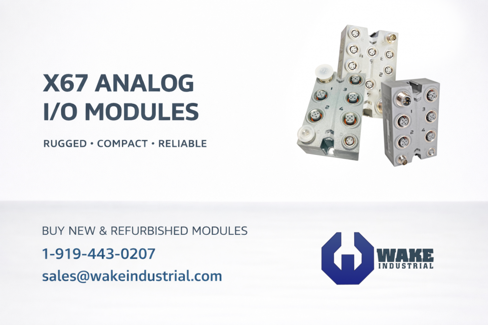This is a banner image for the X67 analog IO modules from B&R Automation.