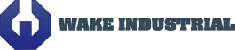 Wake Industrial in text next to a stylized W resembling a wrench